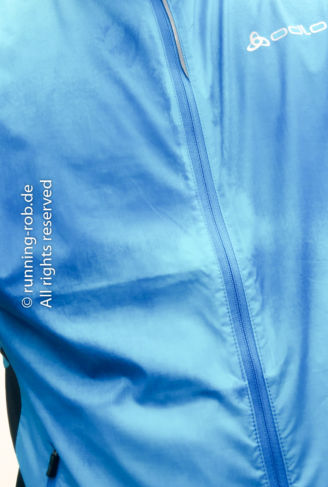 Laufjacke Riccochet Front nach dem ersten Test Laufjacke Riccochet von odlo - Frontansicht nach dem ersten Test